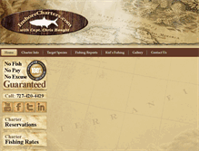 Tablet Screenshot of inshorecharters.com